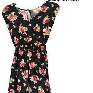 Floral Black Dress